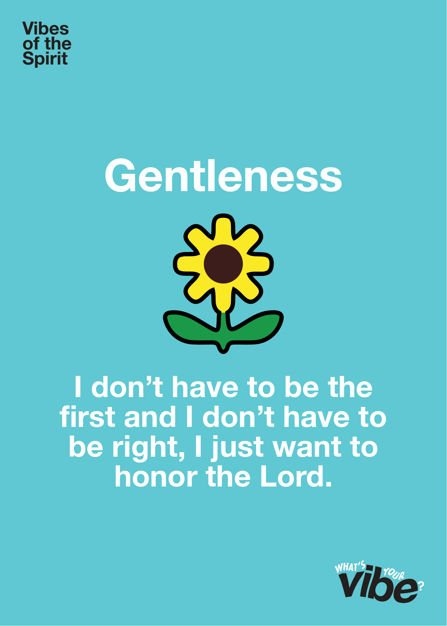 Gentleness Declaration Card