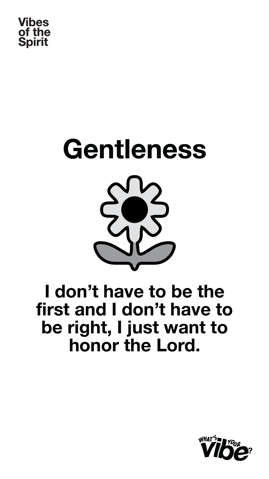 Gentleness Declaration Card